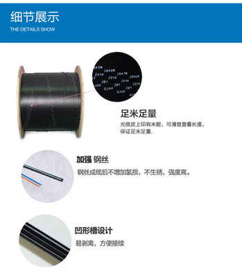 【2芯皮纤光缆 室外自承式单模3钢丝光纤皮线光缆直销 电信级】价格_厂家_图片 -