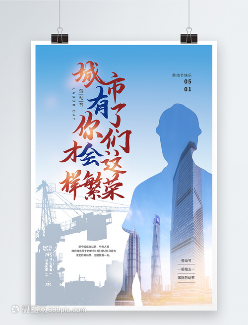 劳动铸就梦想，奋斗书写华章——五一劳动节海报设计